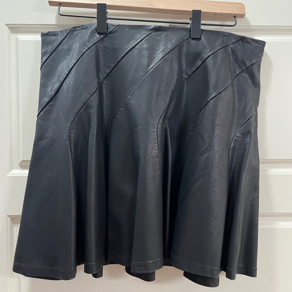 Free People Leather mini skirt